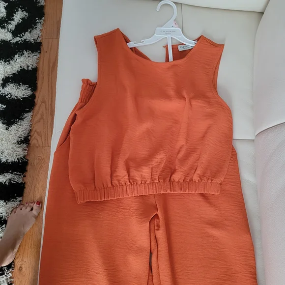 Paper Crane Orange Jumpsuit - Picture 2 of 3